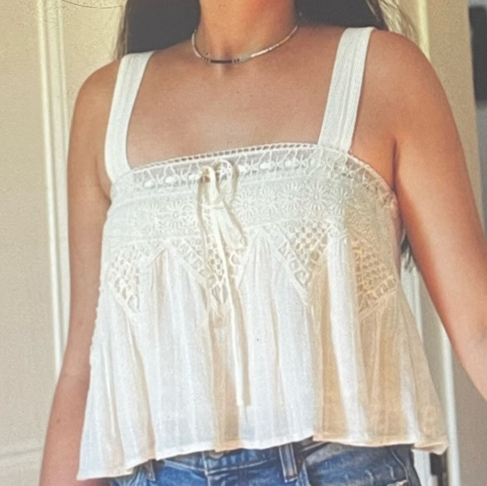 AE baby doll cropped top Orange